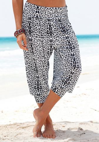 VENICE BEACH Venice Beach Pumpkové kalhoty leopardí potisk 52/54