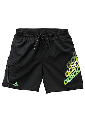 adidas Performance Plavkové šortky, adidas Performance černá/zelená 176