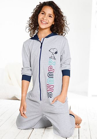 Snoopy Snoopy Pyžamový overal šedá melír 182