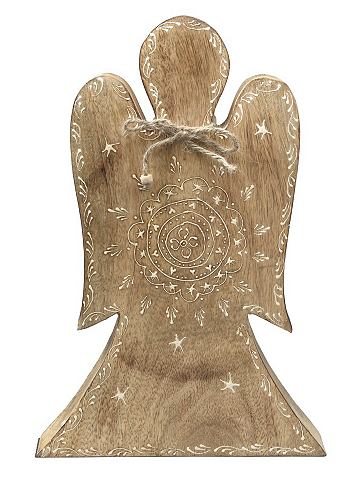 heine home Dekorace - anděl hnědá antik - VxŠxH cca 35x23x3 cm, veľké