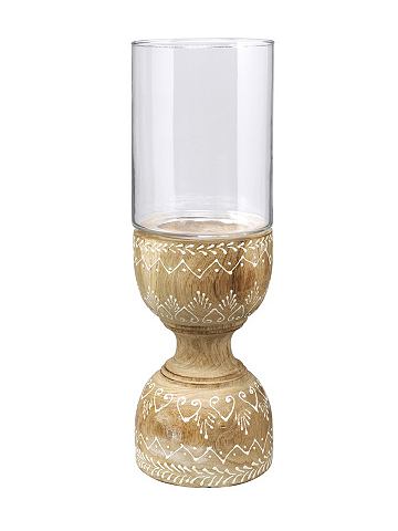 heine home Svícen hnědá/bílá - V/Ø cca. 32/12 cm
