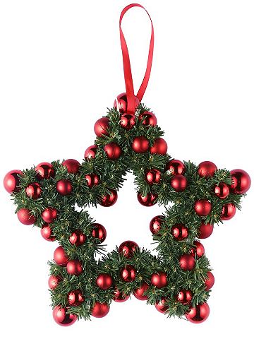 heine home Vánoční dekorace zelená/červená - cca 30 cm, málo