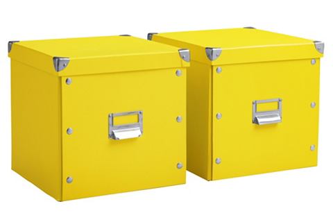 heine home Úložný box s víkem hnědošedá - VxŠxH cca 28x28x28 cm, 2-dílný set