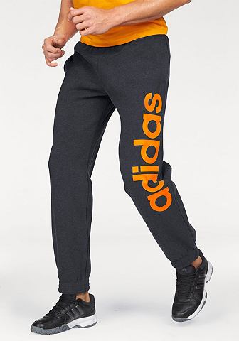 adidas Performance adidas Performance Tepláky »ESSENTIALS LINEAR PANT REGULAR CLOSED« černý melír-oranžová - standardní velikost XXL (60/62)