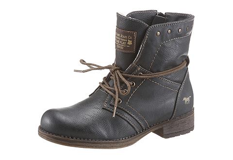 Mustang Shoes Mustang Shoes Šněrovací kozačky antracitová - EURO velikosti 40