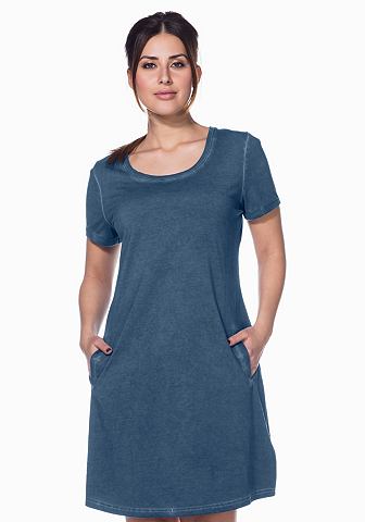 sheego Casual sheego Trend Šaty kouřová modrá - N-V. 56/58