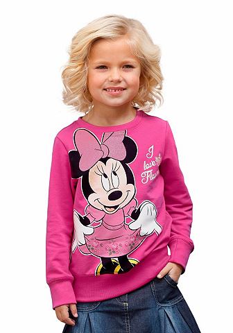 Disney Disney Mikina, velký potisk »Minnie Mouse« vpředu, pro dívky fuchsiová - standardní velikost 92/98