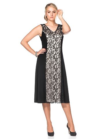 sheego Style Sheego Style Krajkové šaty černá - krátká 20