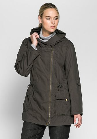 sheego Casual Early 20 Dlouhá bunda černá 58