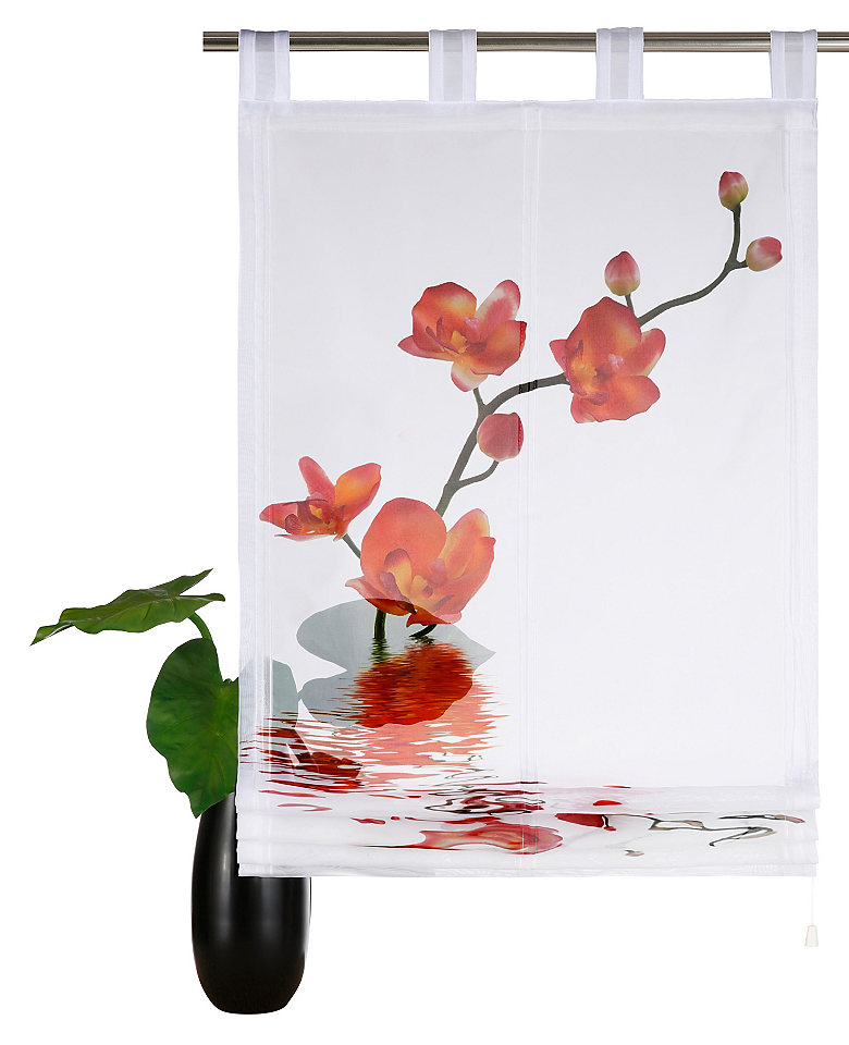Римская штора, Home wohnideen, «Orchidee» (комплект из 1 шт.) Otto Римская штора, Home wohnideen, «Orchidee» (комплект из 1 шт.) OttoРимские шторы и жалюзи<br>Откройте для себя эту современную римскую штору марки HOME WOHNIDEEN с простой технологией крепления «easyFIX», реалистичным цифровым фотопринтом и декоративной отделкой по бокам. Мотив: «Орхидея». С отделкой лентой «липучка». Плавное регулирование по высоте и надёжная технология драпировки позволяют декорировать окно на индивидуальный вкус. Описание: В комплект поставки входят инструкция по монтажу и принадлежности. Присобирается лентами по краям и фиксируется на любой высоте. Скачать. Дизайн: Гладкая поверхность. С мотивами. Материал: 100 % полиэстера. Советы по уходу: Машинная стирка в деликатном режиме при температуре 30° C. Лёгкий уход. Полезная информация: Размеры = размеры материала. Идеально подходит для небольших окон. Лучше всего подходит для небольших окон, например, на кухне или в детской комнате, где длинные шторы не всегда практичны. Качество: Изделие высокого качества, так как оно регулярно подвергается контролю в нашей системе обеспечения качества. В соответствии со строгими критериями изделие проходит контроль на содержание остатков формальдегидов, тяжёлых металлов, пестицидов и полихлорированных бифенилов.<br><br>Size DE: 3<br>Colour: оранжевый<br>Age: Взрослый<br>Material: Верх: 100% полиэстер
