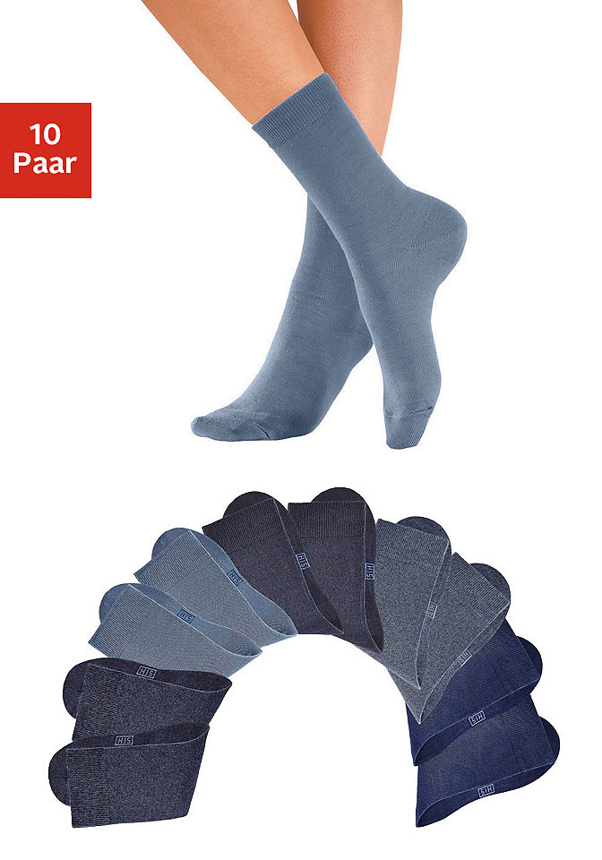 Носки унисекс, H.I.S. Socks (10 пар) Otto Носки унисекс, H.I.S. Socks (10 пар) OttoHоски<br>Вы получаете 10 пар. Из 75% хлопка, 22% полиамида и 3% эластана.<br><br>Size DE: 47<br>Colour: разноцветный<br>Gender: Женский<br>Age: Взрослый<br>Material: Верх: 76% хлопок / 23% полиамид / 1% эластан