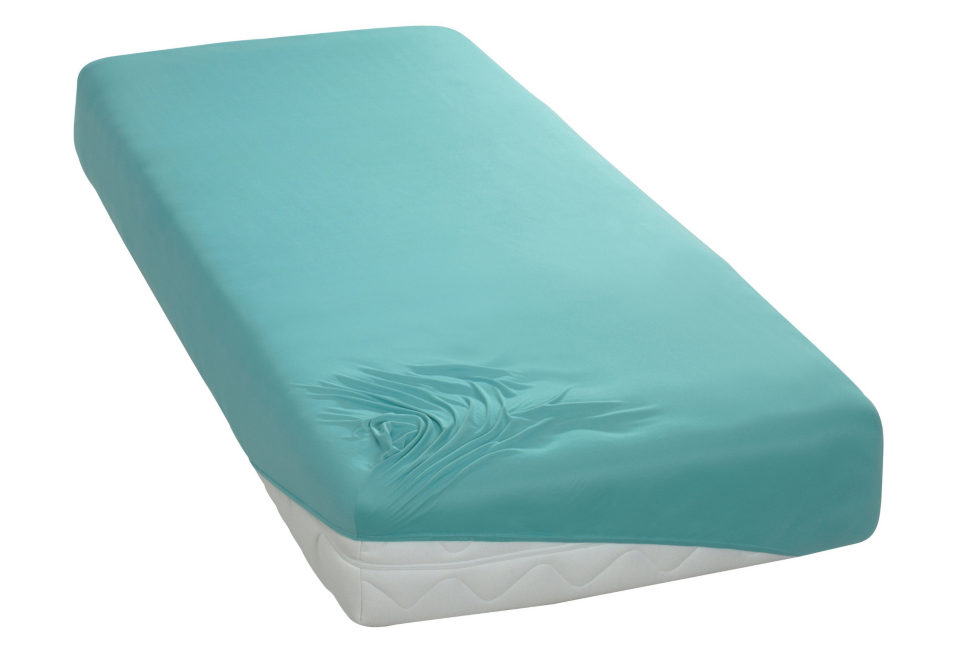 H.I.S, Spannbettlaken., Microfaser-Interlock, türkis