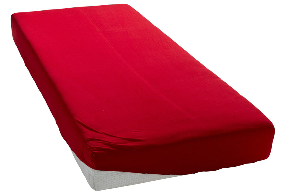 Schlafwelt, Spannbettlaken, >>Jersey<<, rot