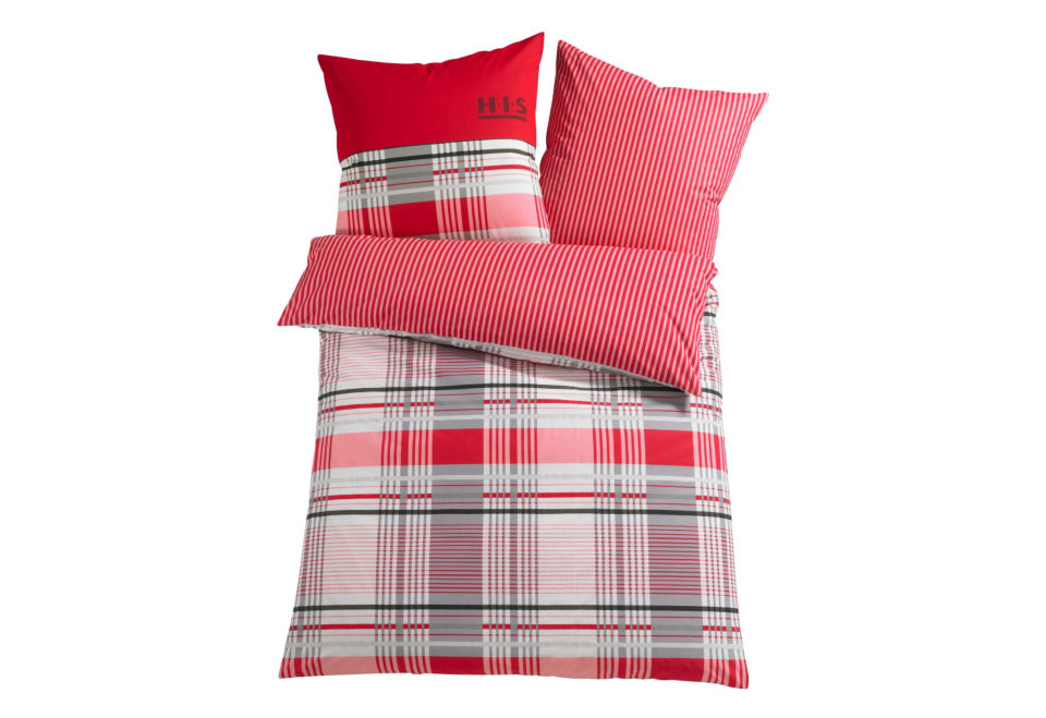 H.I.S, Wende-Bettwäsche, »Venus«, rot, PolyCotton