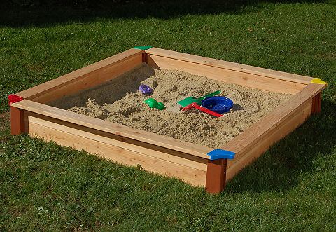 Sandkasten aus Laerchenholz natur Gaspo